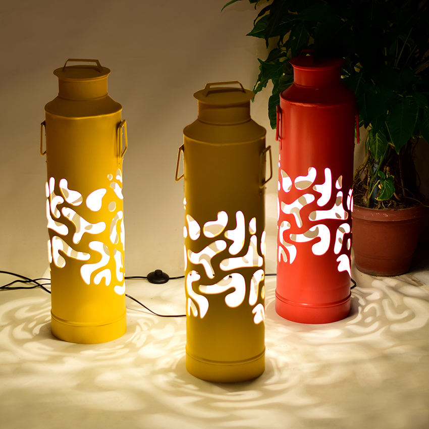 milk can organic floor Lamps by Sahil & Sarthak